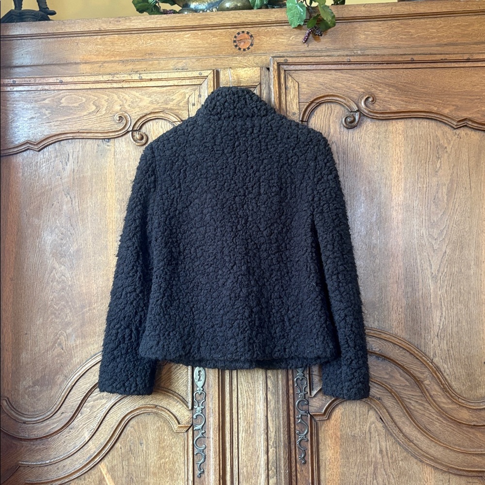 SANCTUARY Teddy Bear Shearling Moto Jacket – Black – Size Small - Picture 11 of 13